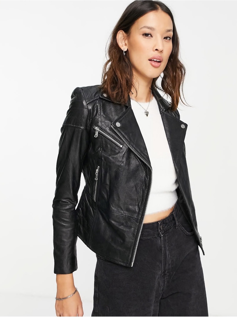Barney’s Originals Clara Real Leather Jacket - Size 8 US, 12 UK